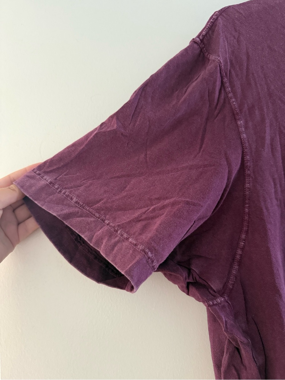 Abercrombie & Fitch Soft A&F Collection Men's Vintage-Inspired Tee - Deep Plum - Picture 4 of 12